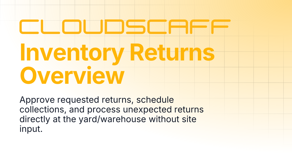 Inventory Returns Overview | Cloudscaff LLC Docs